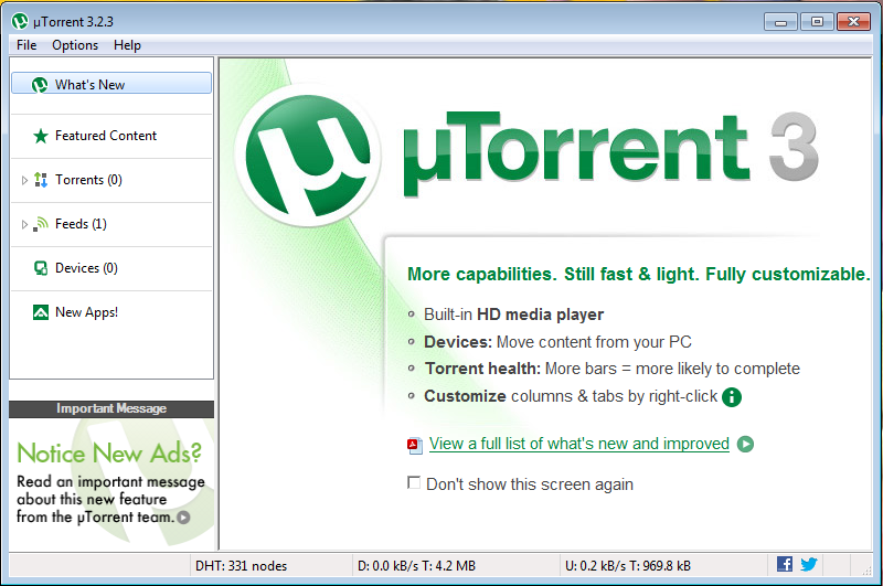 uTorrent Ekran Görüntüsü